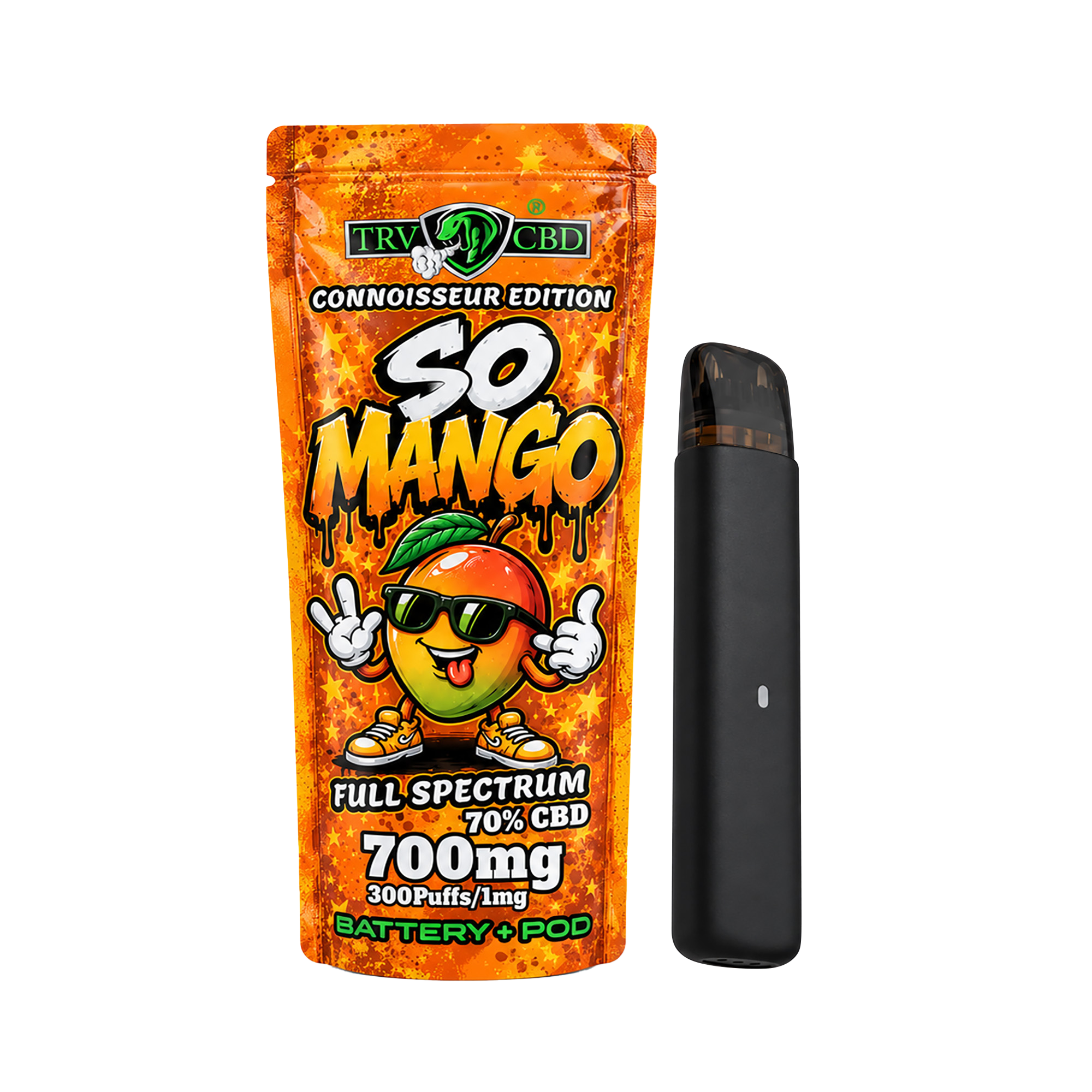 Orange Mango CBD Vape Kit Display 2
