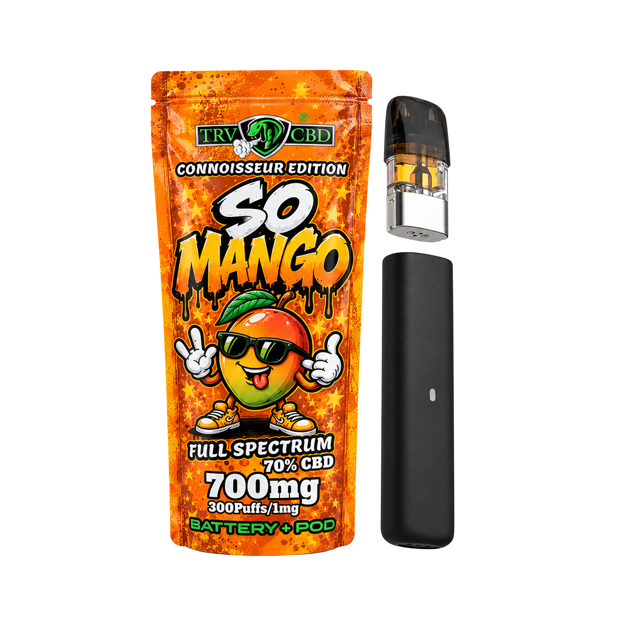 Orange Mango CBD Vape Kit Display