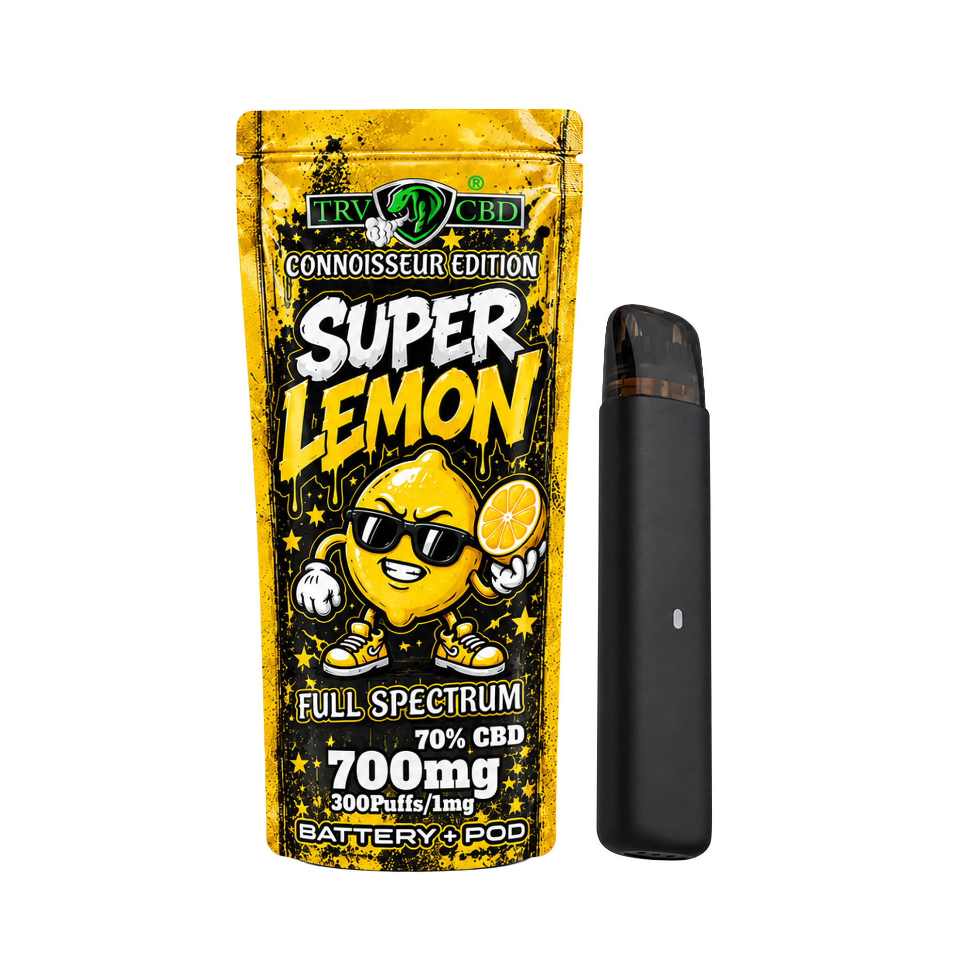 Super Lemon CBD Vape Kit Display 2
